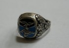 German Wwii Real Solid Silver 800  Luftwaffe Enamel Silver