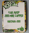 Cap n Kush 1 Oz Avdp 999 Fine Copper Colorized Round Mintage 999