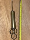 Vintage 3 Ring Syringe Metal Brass Medical Veterinary Tool Oiler