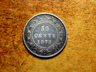 Scarce Higher Grade 1873 Canada Newfoundland  50 Cents Victoria Vf xf R2