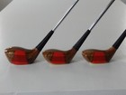 Vintage Refinished Persimmon Pro Model 1  3   5 Woods - Reg Flex
