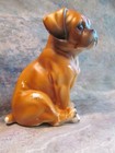 Boxer Puppy Dog  No Breaks  Paint Missing Ceramic Porcelain Japan Adorable