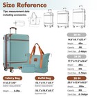 3pcs 28  Hardside Luggage Suitcase Set W  Travel Toiletry Bag Lightweight Green