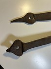 Pair Large Antique Hand Forged Strap Hinges 33    35    Barn Door Gate Iron Huge