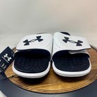 Under Armour Ua Ignite Pro Men s Slides Sandals White black Size 18 Nwt