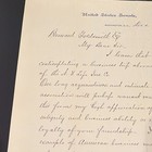 J  R  Hawley Signed United States Senate Letter Dec 21 1880 Original