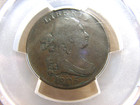 1805 Draped Bust Half Cent  Large 5  Stems  Pcgs Vf20