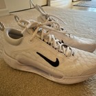 Nike Court Tennis Shoes White Black Unisex Adults Medium Us Size 7