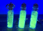 Lot Of 3 Uranium Glass Key Chains    Key Rings 