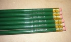 6 Lot  Vintage Girl Scouts Pencils  Nos  - Green And Gold 
