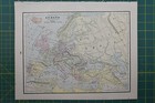 Europe British Islands Vintage Original 1895 Crams World Atlas Map Lot