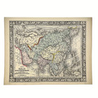 1860 - S  Augustus Mitchell Jr - Antique Hand-colored Map - Asia China Tibet