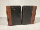 Vintage Book Style Bookends   Resin Or Ceramic   6  Tall   3 75 Pounds Each