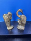Rare Vintage Pair Of Art Deco Pelican Crane Bookends 9 3 4    Non Matching