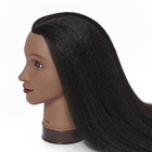 Mannequin Head With Hair 26 -28  Synthetic Fiber Long Hair Styling Training H   