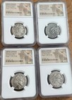 4 X C 95-75 Bc Greek Coinage Seleucid Kingdom Ar Tetradrachm Philip I Vf Ngc  4 