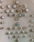 42 Stunning Vintage Czech Glass Buttons Self Shanks Gold Silver Luster  beauties