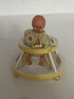 Miniature Dollhouse Infant Baby Doll  Jointed With Walker Antique Miniature