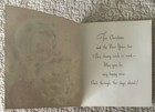 Unused Christmas Santa Face Styrofoam Embellish Vtg Greeting Card 1950s 1960s A