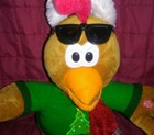 Tekky Toys Christmas Rooster Chicken Turkey Animated Plush Sings Jingle Bells