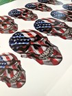 American Flag Skull Decal   Patriotic Usa Vinyl Sticker