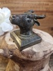 Vintage Bronze copper Bull Zodiac Animal Stamp