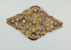 1930 s Vintage Kandell   Marcus  N y  Ornate Brass Belt Buckle lg  Rhinestones