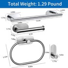 4 Pcs Towel Bar Set Bathroom Hardware Set Brushed Nickel Bath Accessories