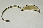 Vintage Alpaca Silver Mexico Hinged Bangle Bracelet Abalone Shell Inlay 1990s