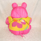 Fisher Price Pink Rhino Wild Things Hawaiian Shirt Rhinoceros Plush Stuffed 1987
