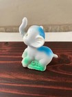 Vintage Rubber Elephant Squeaky Squeaker Vinyl Baby Toy Taiwan Trunk Up Good Luk