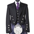 Scottish Tartan Kilt Outfit  Tartan Wool 15 Pcs Stag Head Style Wedding Kilt Set