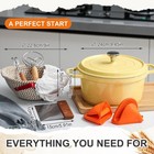 Honeydak 7 Pack 12  X 5   dutch Oven   8  X  proofing Basket   Yellow