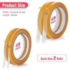  4 Rolls  Double Side Fabric Tape 49ft - 1 2inch 1 4inch Hem Tape No Sew No Iron