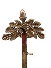 Vintage Pair Solid Brass Double Arm Wall Sconces Acorn Leaf Horse Head