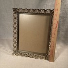 Vintage Fancy Gold Metal Filigree Ornate Picture Frame 8 X 10 With Clear Glass