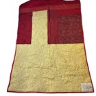 Handmade Angel Quilt Christmas Wall Hanging Red Gold Fabric Art 2013