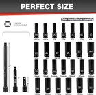 29pcs 1 2  Drive Deep Impact Socket Set Standard Sae And Metric Cr-v Steel New