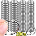 20 200pcs Stainless Steel Split Key Rings 25mm Round Keychain Diy Findings
