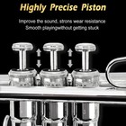 Trumpet Bb Standard Trumpet Set With Case 7c Mouthpiece And Cleaning Kit Silver