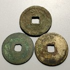 Lot Of 3 China Ming Dynasty                       square Holed 1 Cash Coins