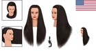 100  Human Hair Mannequin Head Hairdresser Manikin Training Cosmetology Doll