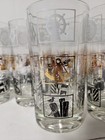 Mint Condition Vintage Mcm Hazel Atlas Usa Nautical Themed Highball Glasses  12 