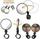 Bike Mirror Rotaty Round Mtb Road Handlebar Bicycle Rear View Glass Cycling Lot