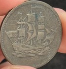 1835 Prince Edward Island Ships Colonies   Commerce Copper 1 2 Penny Token Circ
