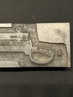 Antique Letterpress Printing Plate Sword   Dagger Illustration Metal Wood Block