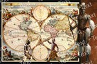 World Map - Old Vintage Map Of The World 24x36 Framed Wall Art Print