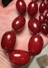 Antique Cherry Amber Bakelite Faturan Bead Necklace 70 65g Fully Tested