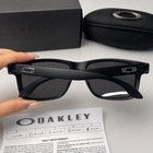 New Oakley Holbrook Polarized Sunglasses Black Frame Sliver Logo