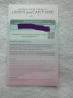 A Miku Who Can t Sing Original Movie Postcard   Flyer 4 x7  Mint 2025 Game Code
